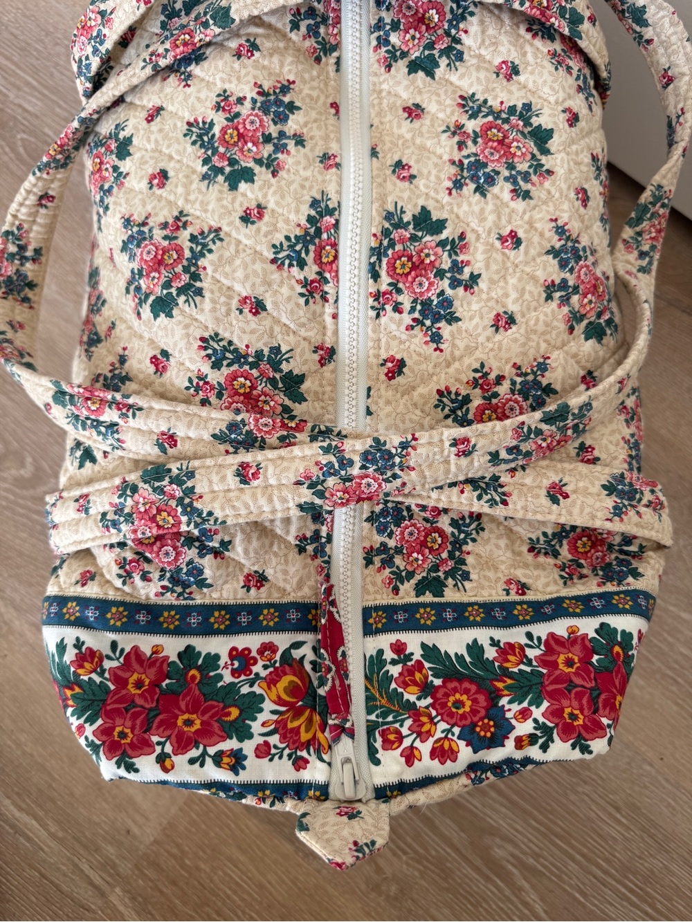 Vera Bradley RARE 1993 tea garden quilted duffle bag vintage travel - Picture 4 of 10